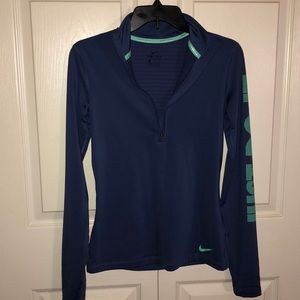 Nike dry fit half zip pull over
